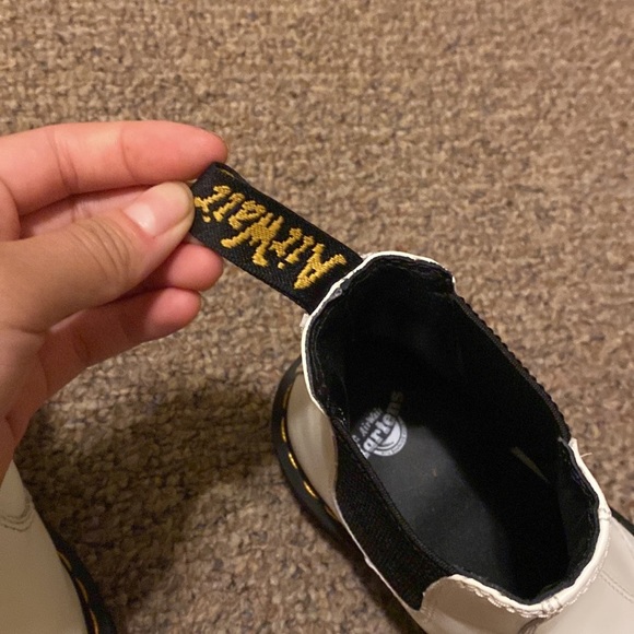 White Doc Marten Chelsea Platform boots - Picture 4 of 5